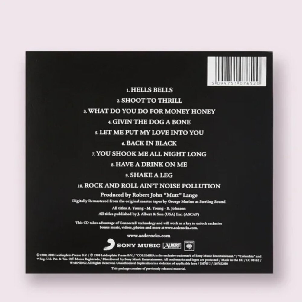 AC/DC Back in Black CD